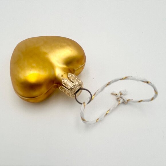 Department 56 Porcelain White & Gold Christmas Stocking +PLUS+ Gold Blown Glass - Picture 11 of 11